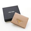 【訳あり】 PRADA プラダ 正規品 二つ折り 財布 ロゴ 1MV204 2CN0 三角ロゴ