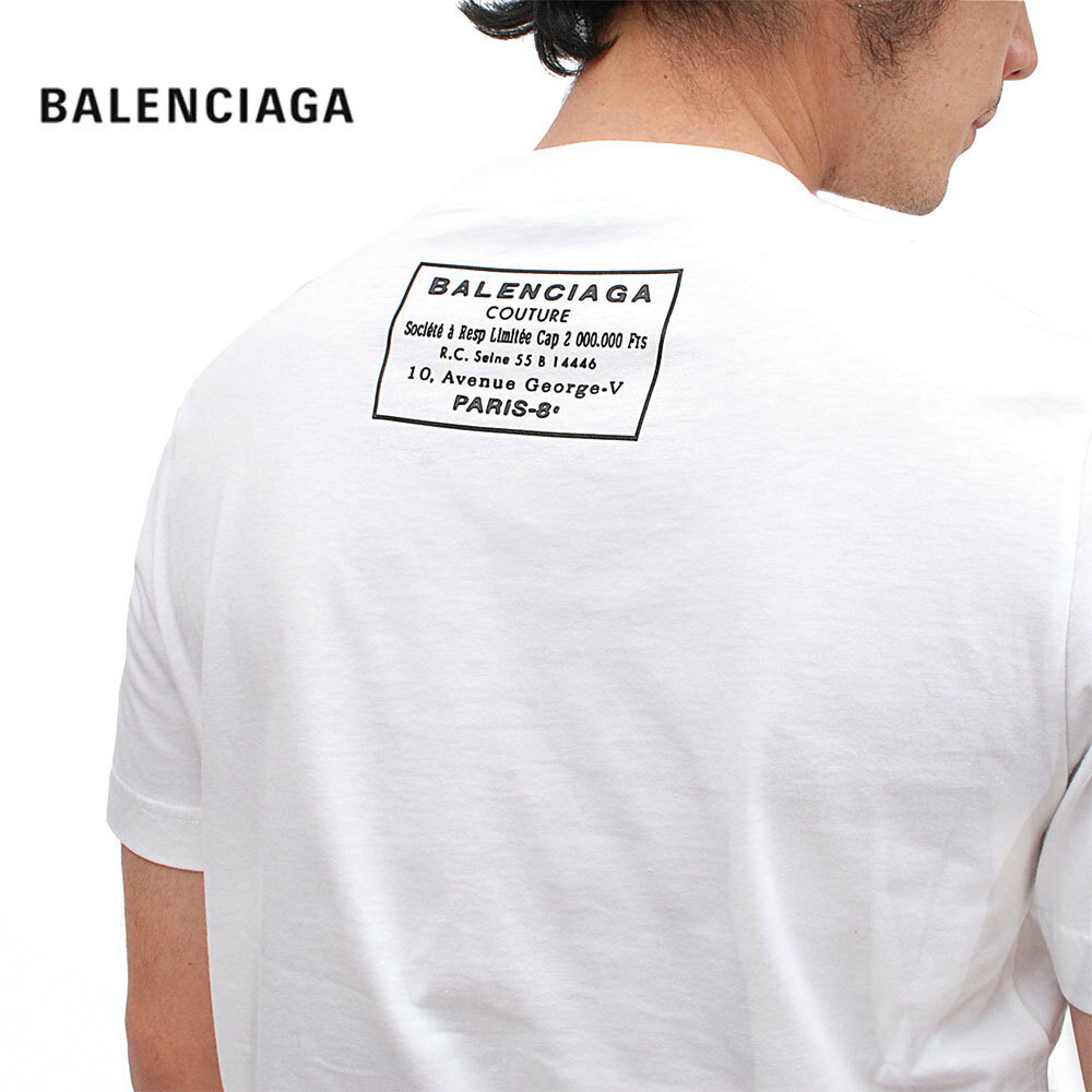 BALENCIAGA バレンシアガ 半袖 Tシャツ カットソー メンズ レディース ロゴ クルーネック 白 黒 ユニセックス シンプル