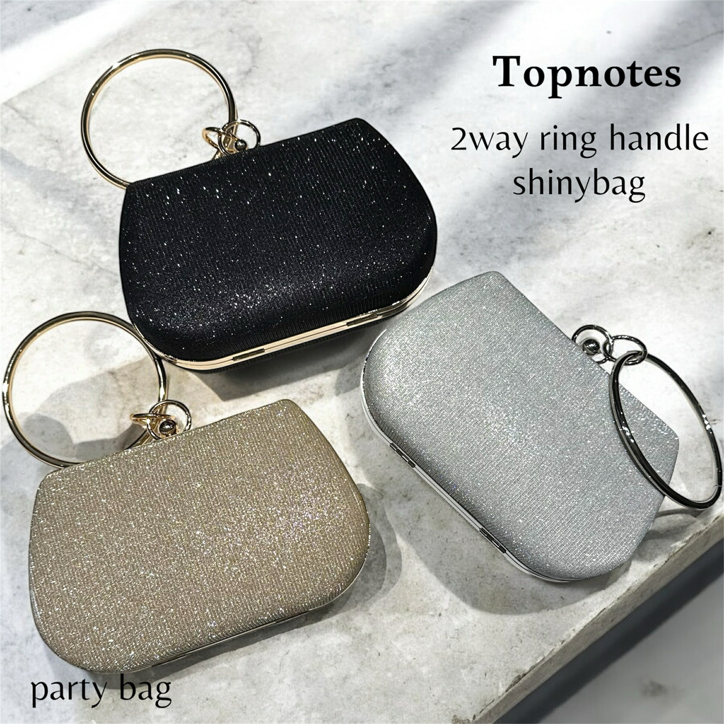 2WAYリングハンドルシャイニーバッグ［ Dorry Doll ］《パーティーバッグ レディース 小さめ クラッチ..