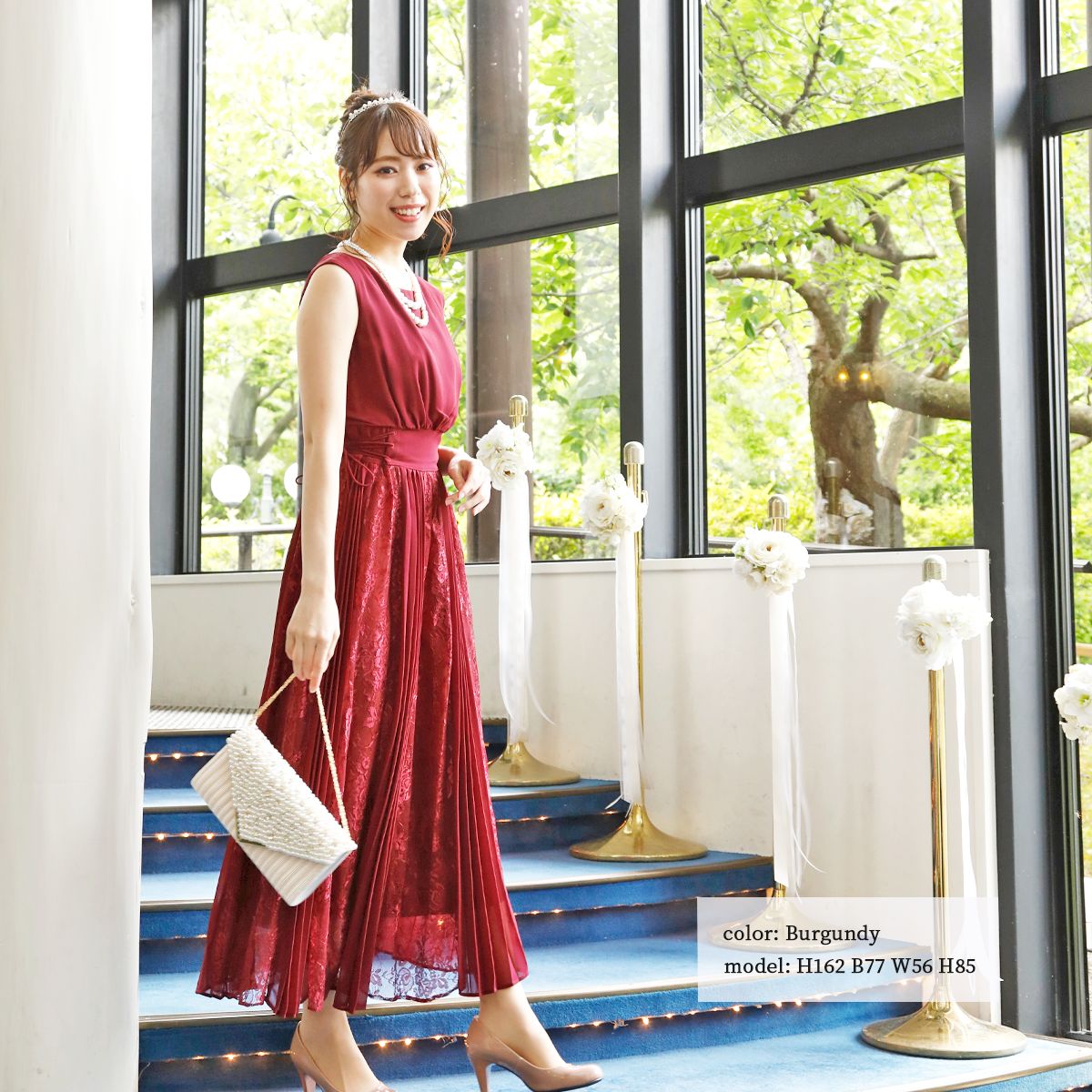 贅沢屋の ロング パーティードレス 結婚式 お呼ばれ 成人式 謝恩会 同窓会 2次会 二次会 1 5次会 披露宴 ロング丈 セミロング ワンピース フォーマル 代 30代 ドレス レース プリーツ Dorrydoll 同窓パーティー お呼ばれドレス きれい目 全7色 Drimcom Com Ar