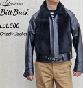 BILT BUCK by Attractions ビルトバック バイ アトラクションズ Lot.500 Grizzly Jacket -Black/Black- 上質な リアルシープムートンを使用した ビルトバックの代表作と評される ジャケット グリズリージャケット 人気定番アイテム クマジャン レザージャケット