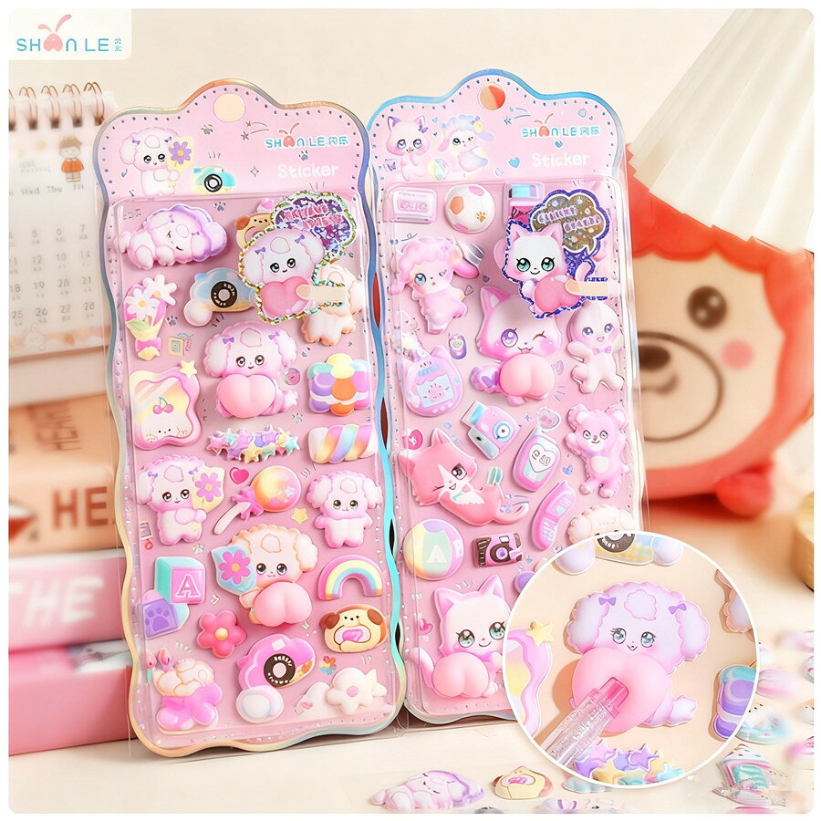 【エントリーで最大100%ポイントバック】★最大20％off 26種類【SNSで大流行！】おはじきシール 3D立体..