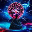 プラズマボール サンダーボール マジックボール ガラス玉 おもちゃ ボール 科学おもちゃ 雷ボール USB駆動の科学玩具放電ボール タッチと音を感知 プラズマボ...