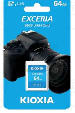 【海外パッケージ品】SDカード SD 64GB SDXC KIOXIA キオクシア EXCERIA Class10 UHS-I U1 R:100MB/s LNEX1L064GG4