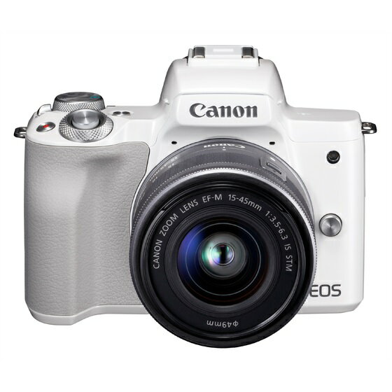 Canon キヤノン EOS Kiss M・EF-M15-45 IS STM レンズキット(ホワイト) ミラーレスカメラ