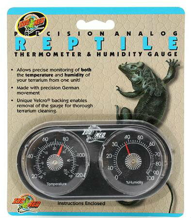 レプタイル アナログ温湿度計 TH-22 ZOOMED(ズーメッド) 爬虫類 両生類 温度計 湿度計 レオパ トカゲ ..