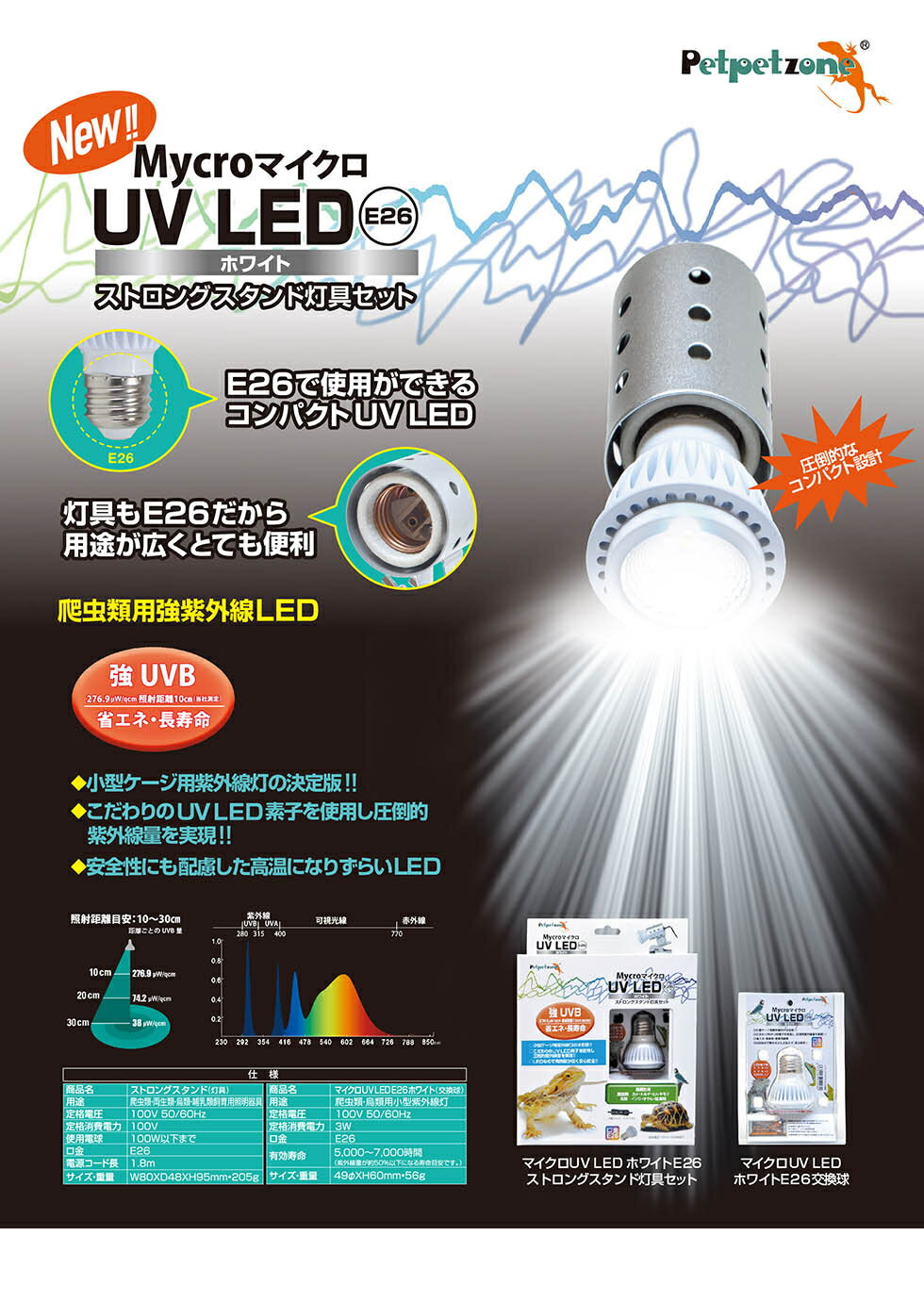 マイクロ UV LED E26 ホワイト + ...の紹介画像3