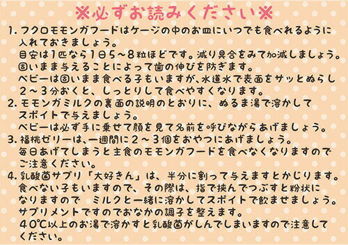 フクロモモンガフード 福桃大好物セット Sの紹介画像2