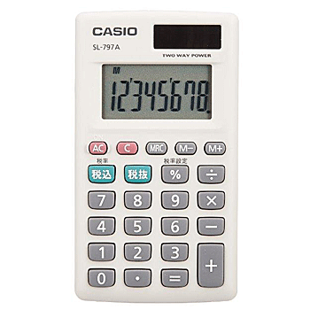 CASIO(カシオ) パーソナル電卓 税計算