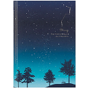 ミドリ 日記 星空柄 B6【12389006】【日記帳】【ダイアリー】【日付表示なし】【育児日記】【ダイエット日記】【店頭受取対応商品】