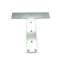 T型金具 T-300 コーナー補強 ユニクロメッキ Tの字 建築金物 DIY 角補強 継目 補強 大工 木材 金具 脚補強