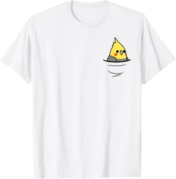 Rakuten - ポケット黄色い頭のオカメインコ Tシャツインコの飼い主 プレゼント オウム好き かわいい 鸚鵡 Tシャツ おもしろグッズ 文字Tシャツ ネタ 柔らかい 丸首 通気性 笑える 変な Tシャツ 男女兼用 プレゼント