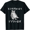 猫 モテるデブ 面白いtシャツ 文字入り メンズ おもしろ 面白い 服 オリジナル おもしろグッズ 文字 Tシャツ