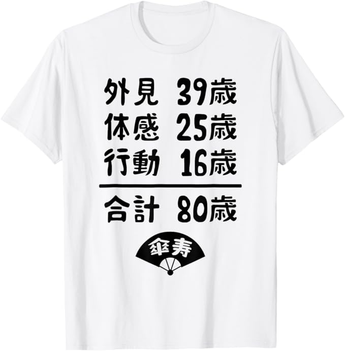誕生日 誕生日おめでとう 80歳 ネタ ジョーク ギャグ お笑い ツッコミ 傘寿祝い 長寿祝い おもしろ 傘寿 Tシャツ