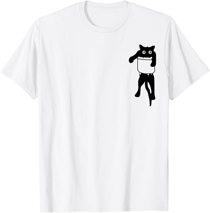 Rakuten - ポケットの中の猫ポケットキャット猫好き ねこ好き ネコ好きニャー猫 猫の飼い主 心電図 おもしろ 可愛い ねこ ネコ 猫 Tシャツ