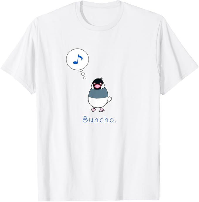 Rakuten - 【楽天スーパーSALE】サクラブンチョウ さん おんぷ フキダシ 桜文鳥 かわいい 動物 イラスト Tシャツ おもしろ メンズ 半袖 プレゼント パロディ イラスト かわいい おもしろ 面白い 簡単 シンプル Tシャツ 柔らかい 丸首 通気性 笑える 変な 男女兼用 プレゼント