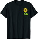 【楽天スーパーSALE】ポケットの中のひまわり ひまわり Tシャツ イラスト シンプル ポップ ゆるくて かわいい イラスト Tシャツ プレゼント ギフト 面白...