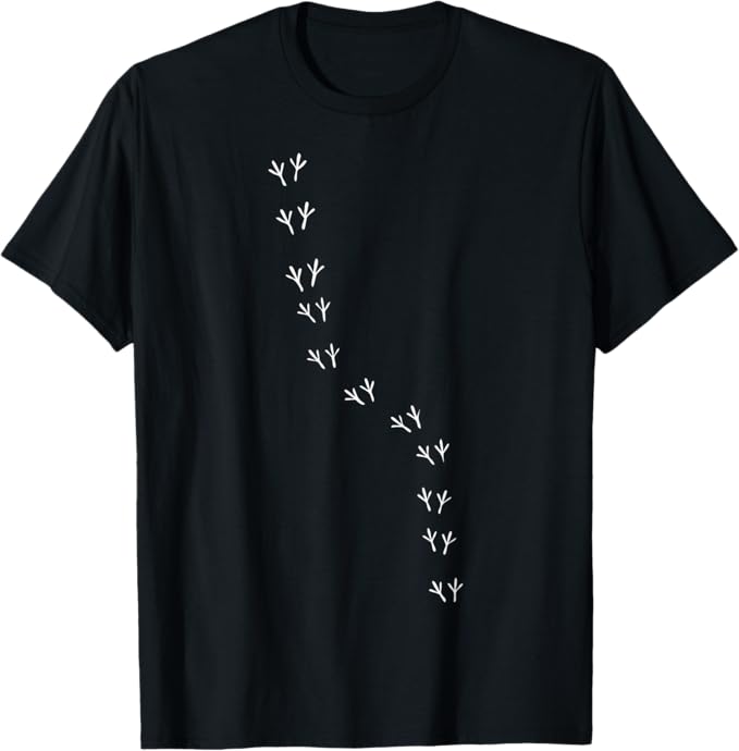 Rakuten - 【楽天スーパーSALE】かわいい鳥のプリント Tシャツ おもしろ 鳥の足あと ユーモア おしゃれ インナー イラスト かわいい おしゃれ シンプル 手書き Tシャツ プレゼント ギフト 面白い ユーモア ネタ おしゃれ スポーツ 柔らかい 丸首 通気性 Tシャツ