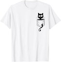 【楽天スーパーSALE】ポケットの中の猫ポケットキャット猫好き ねこ好き ネコ好きニャー猫 猫の飼い主 心電図 おもしろ 可愛い ねこ ネコ 猫 Tシャツ 柔ら...