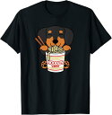 【楽天スーパーSALE】インスタントラーメンダックスフント犬 Tシャツ かわいい 快適 人気 オシャレ ドロップショルダー プレゼント ギフト 面白い ユーモア...