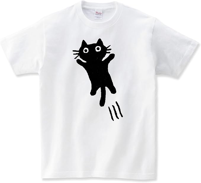 Rakuten - 飛びかかってくる猫 ねこ Tシャツ メンズ レディース 半袖 大きいサイズ プレゼント ギフト かわいい おしゃれ ギフト 大きいサイズ ウェーイ猫 柔らかい 丸首 通気性 笑える 変な 男女兼用 プレゼント Tシャツ かわいい おもしろ 面白い 簡単 シンプル
