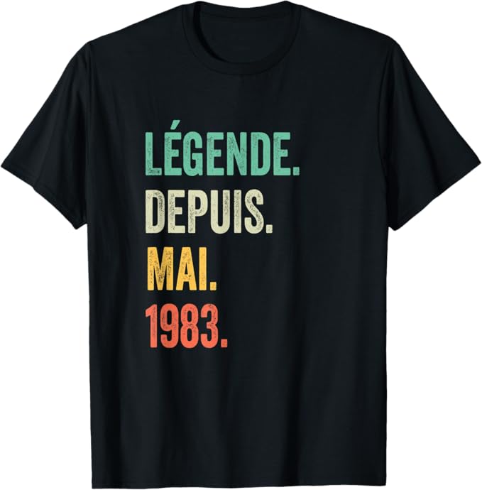 40歳の誕生日ギフト レトロ ヴィンテージ 1983年5月 Tシャツ 面白い ユーモア ネタ おしゃれ スポーツ 柔らかい 丸首 通気性 Tシャツ