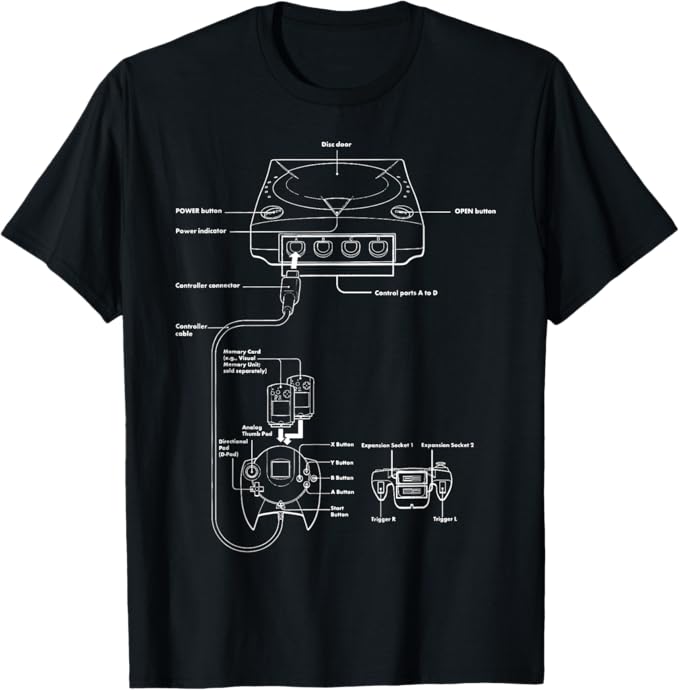 Rakuten - 【楽天スーパーSALE】ヴィンテージゲーム図表 ビデオゲームコンソール レトロチャート ギフト Tシャツ ネタ おしゃれ スポーツ 柔らかい 丸首 通気性 Tシャツ