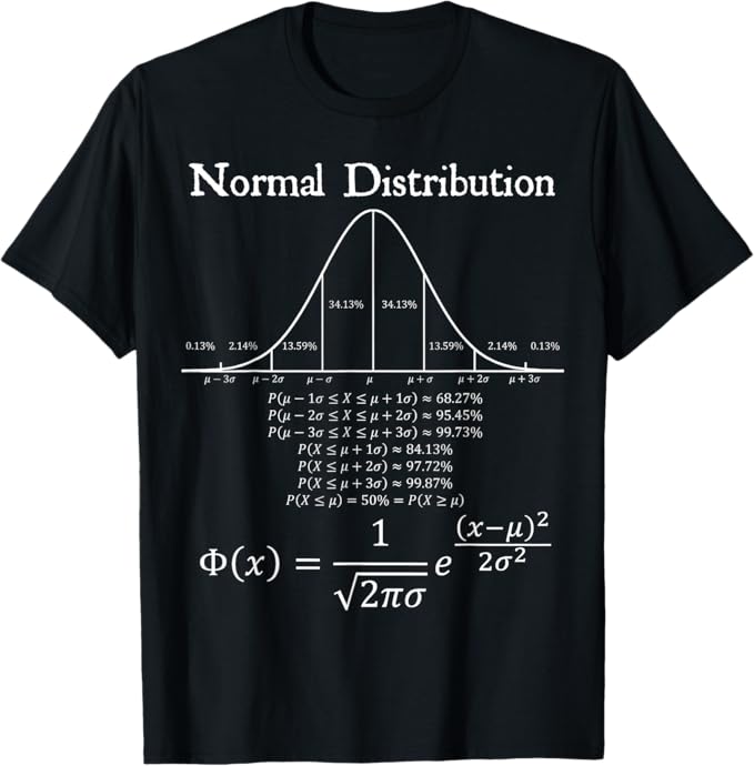 Rakuten - 【楽天スーパーSALE】正常分布方程式グラフ統計数学教師 Tシャツ
