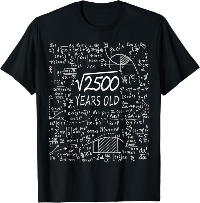 面白い数学オタク50歳50歳の誕生日の積分計算 Tシャツ