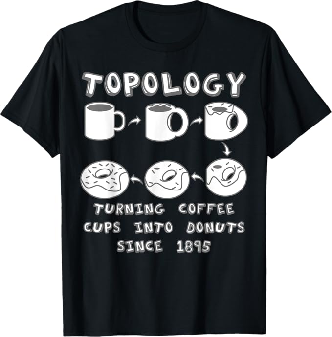 Rakuten - 【楽天スーパーSALE】コーヒーカップをドーナツに変える面白いトポロジー 数学の先生 Tシャツ