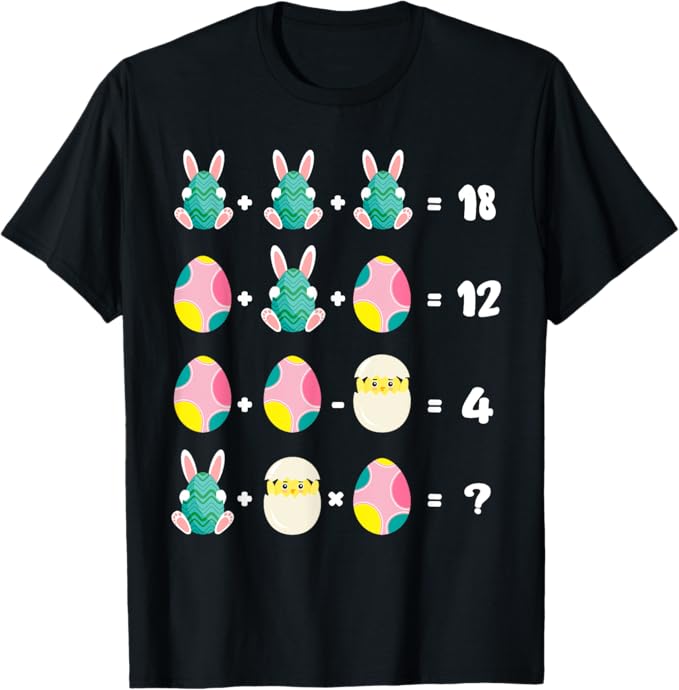 Rakuten - 【楽天スーパーSALE】作戦順序 クイズ 数学 先生 イースター チキン うさぎ Tシャツ