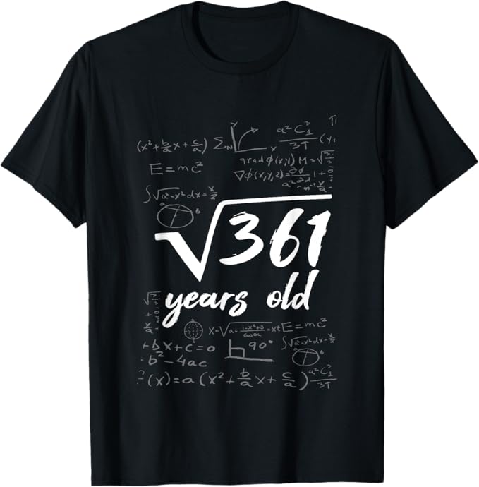 乐天商城 - 361歳の平方根 - 面白いオタクマニア数学 19歳 Tシャツ