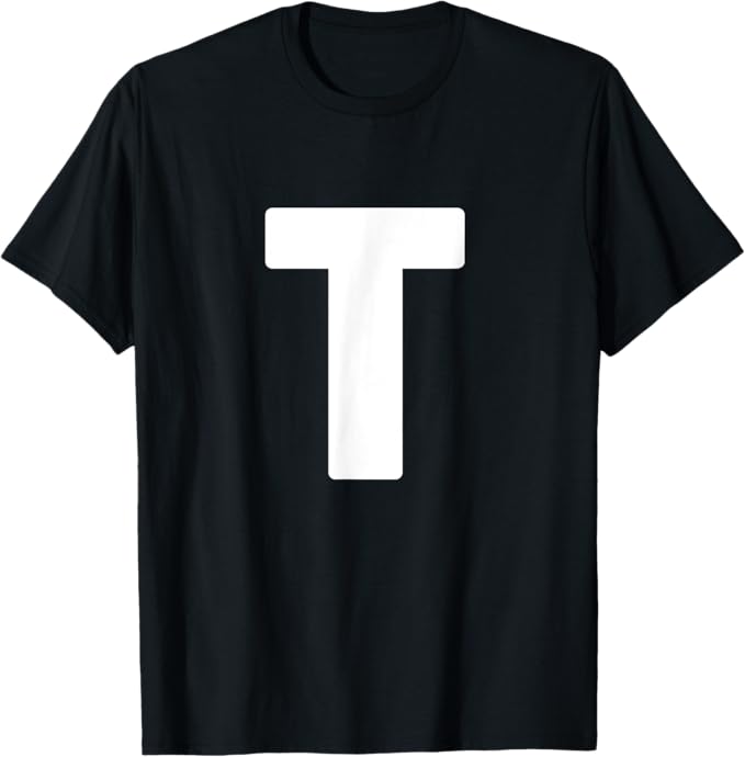 Rakuten - 【楽天スーパーSALE】アルファベット T 大文字 モノグラム イニシャル Tシャツ