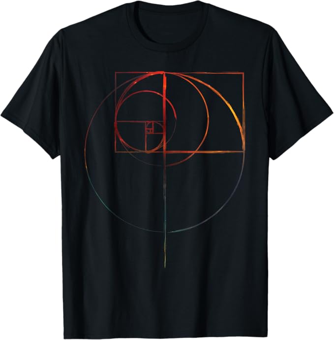 Rakuten - 【楽天スーパーSALE】フィボナッチ黄金比の円 Tシャツ