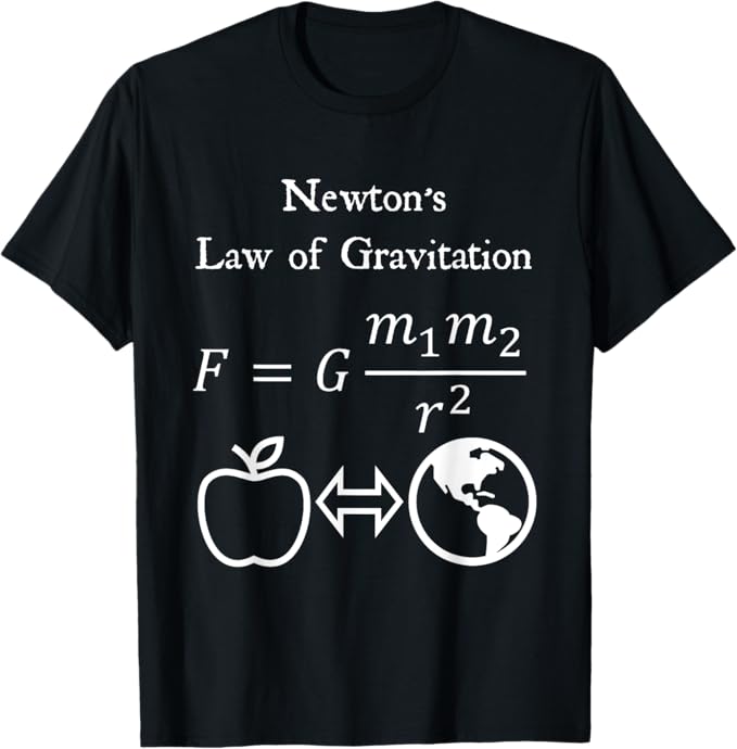 Rakuten - ニュートンの重力法学 物理学 数学教師 オタク Tシャツ