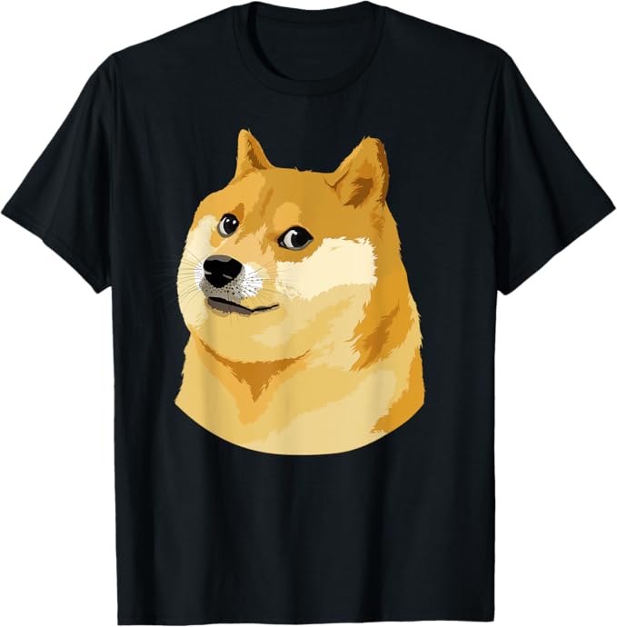 【楽天スーパーSALE】ドージコイン-かわいい犬 Tシャツ 男女兼用 面白い ユーモア ネタ おしゃれ スポーツ 柔らかい 丸首 通気性 Tシャツ