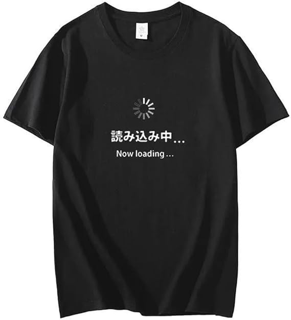 読み込み中 tシャツ メンズ 夏服 文字 面白い ロゴ 文字入り 笑える パロディ ギャグ ネタ 笑い 綿 コットン 半袖 カジュアル ユニセックス おもしろtシャツ