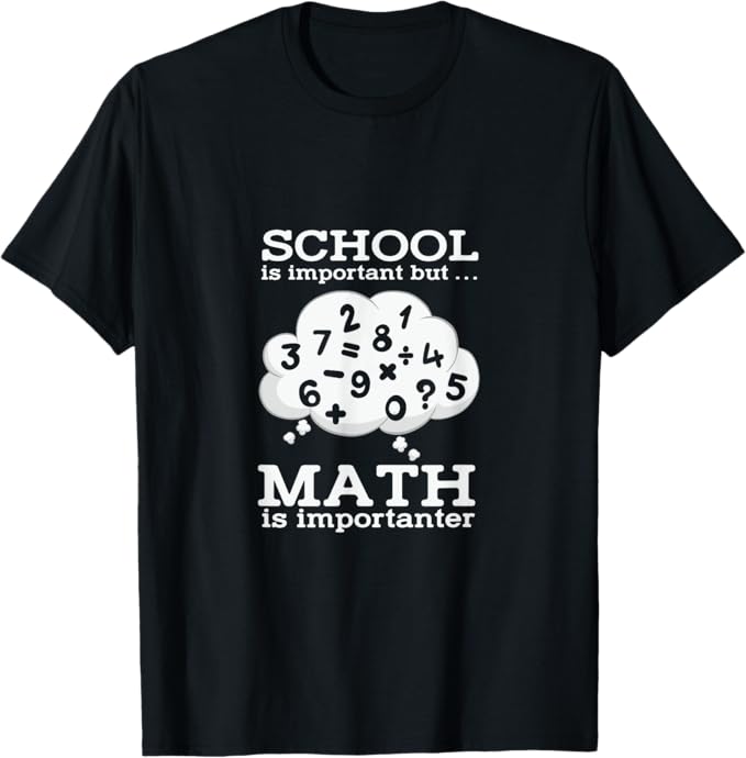 Rakuten - 【楽天スーパーSALE】面白い 学校は重要だが 数学は重要 教師 Tシャツ
