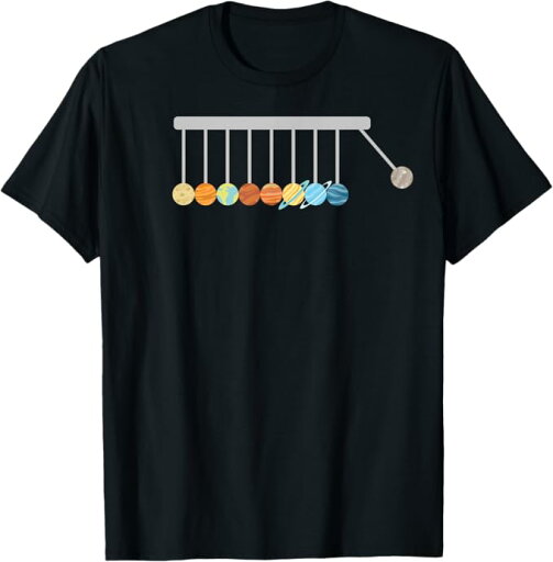 Planets Newton's ゆりかご 宇宙科学教師 Tシャツ Planets Newton's ゆりかご 宇宙科学教師 Tシャツ