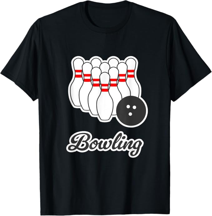 ボウリング Bowling（ピンとボール）玉 ボーリング おしゃれ かっこいい Tシャツ