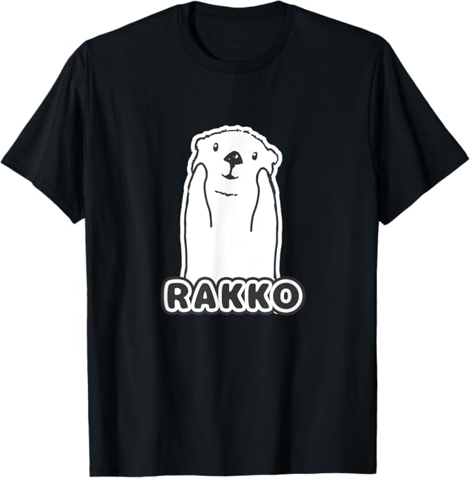 ラッコ《顔をさわる?毛繕い?洗顔》シンプル イラスト 動物 ゆるくて かわいい キャラクター Tシャツ