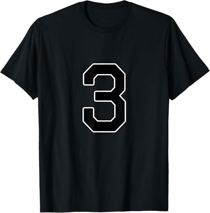 乐天商城 - 【楽天スーパーSALE】3 数字 ユニフォーム ナンバー スポーツ 部活 チーム 野球 Tシャツ