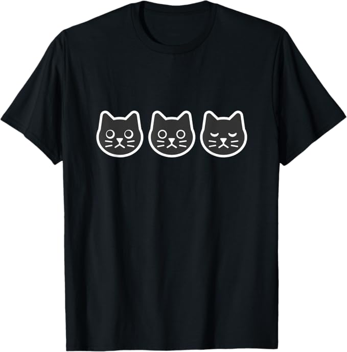 Rakuten - 【楽天スーパーSALE】くろねこ。《3 すりー》猫 ゆるくて かわいい 動物 イラスト Tシャツ