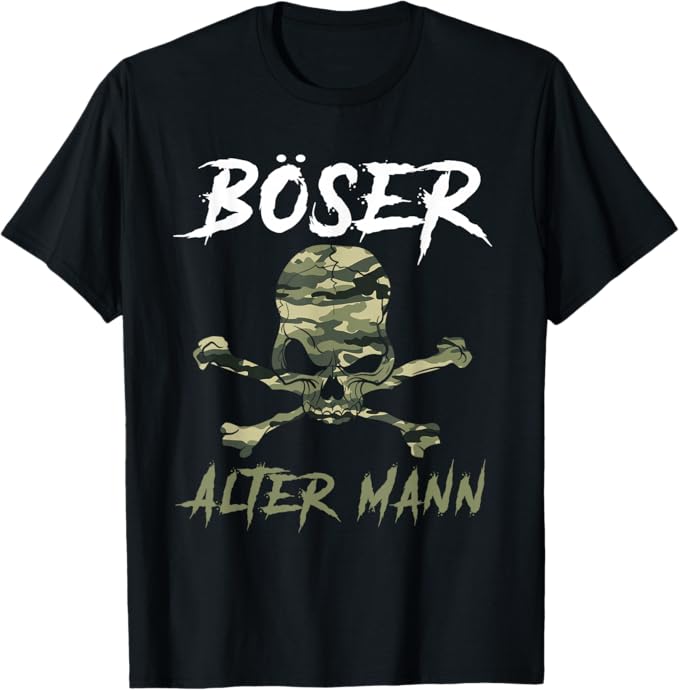 Rakuten - Evil Old Man 迷彩スカル Tシャツ