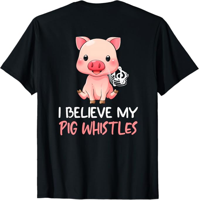 乐天商城 - 【バックプリント・背中側】豚の口笛を信じる Tシャツ
