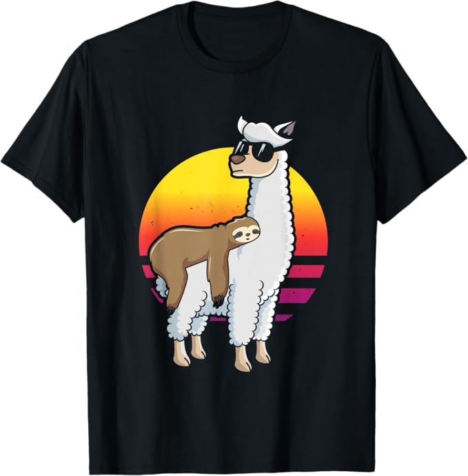 乐天商城 - ラマのナマケモノ Tシャツ