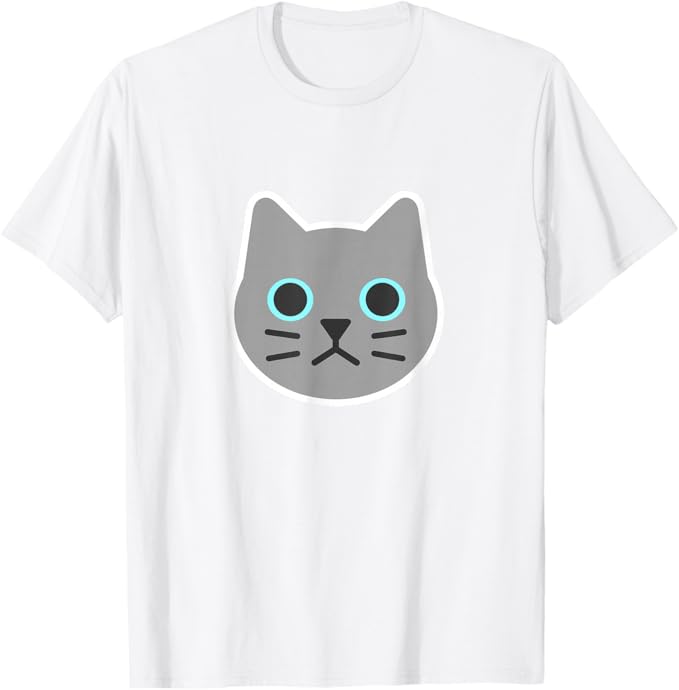 Rakuten - ロシアンブルー《ふぇいす》ねこ 猫 シンプル 顔 ゆるくて かわいい 動物 イラスト Tシャツ