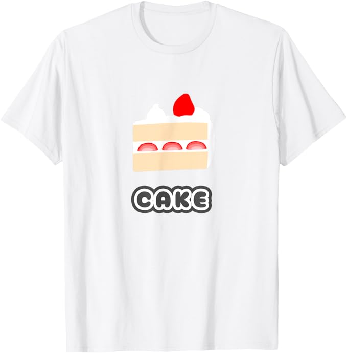 ショートケーキ『スイーツ ポップ』苺 イチゴのケーキ お菓子 おやつ 面白い かわいい Tシャツ