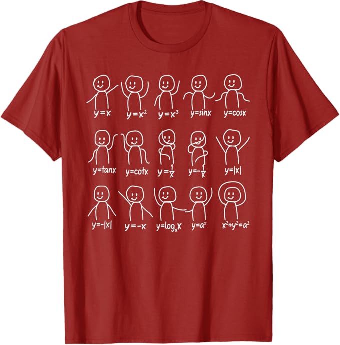 Rakuten - 【楽天スーパーSALE】おもしろ代数 ダンスグラフフィギュアシャツ 数学方程式 Tシャツ