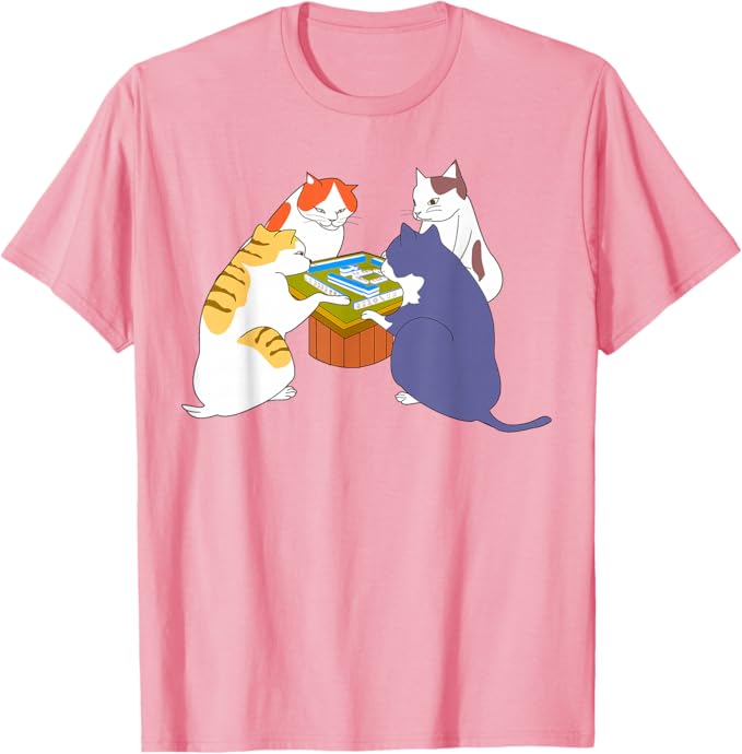 Rakuten - 猫 ネコ 麻雀 文字入り メンズ おもしろ 面白い 服 おもしろグッズ プレゼント ネタ 雀士 Tシャツ